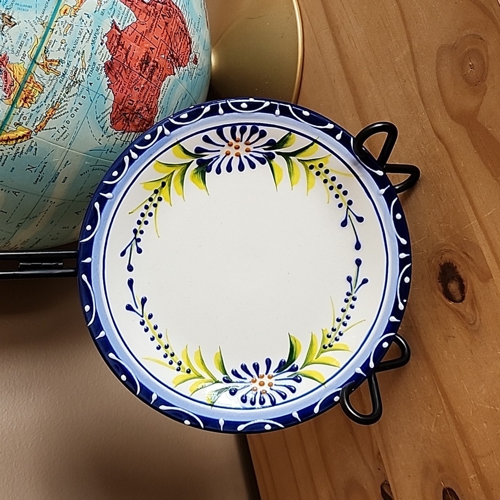 Handpainted plate made in Mexico Azul Collection
